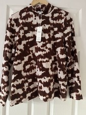 Marks & Spencer Women's Animal Print Top Slim Fit Size 16 New