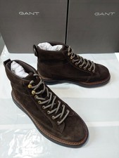 GANT Men's HillPrep Dark Brown Cow Suede Leather Walking Boots