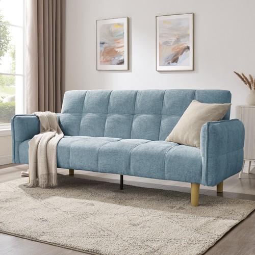 Seater blue chenille fabric - 3-seater,