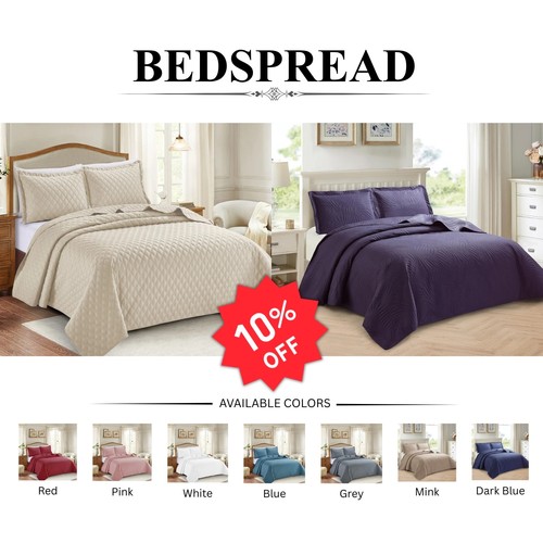 Piece quilted bedspread - 3,