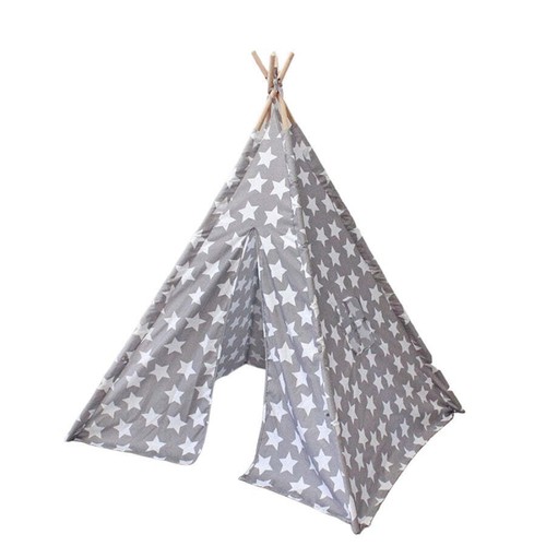 Grey white stars 140cm - white,
