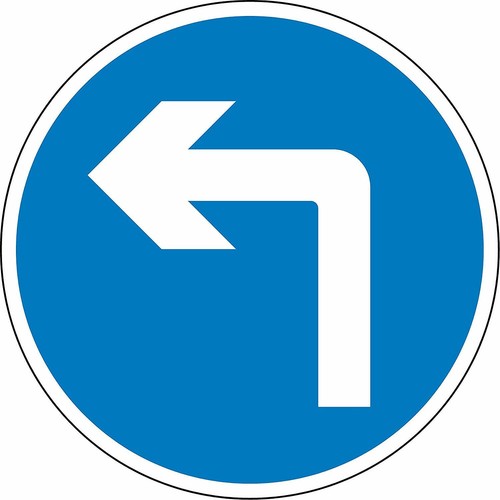 Road traffic turn - road, left