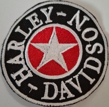 Star Harley Upcycled Patch 7 x 7cms Embroidered Badge for Jackets, Vests, Gear