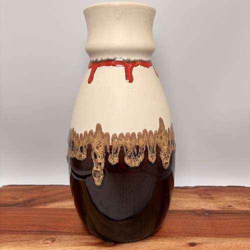 West german pottery vase red - west,