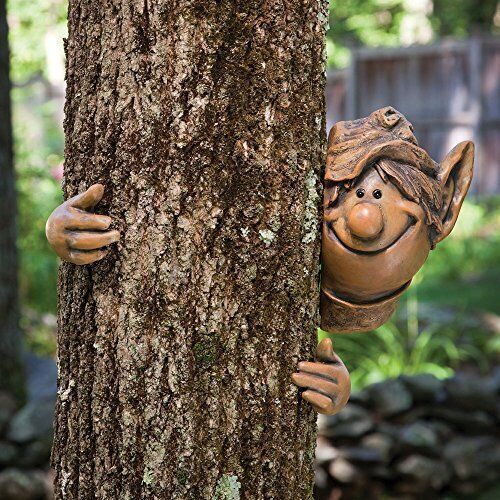 Novelty garden elf tree peeker - garden,