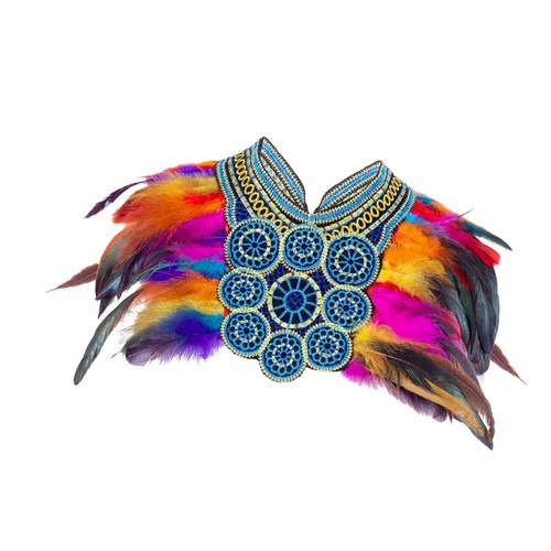 Artificial feather shrug shawl - artificial,