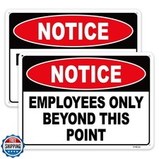 Employees Only Sign 10x7