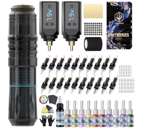Tattoo gun kit - cordless, set
