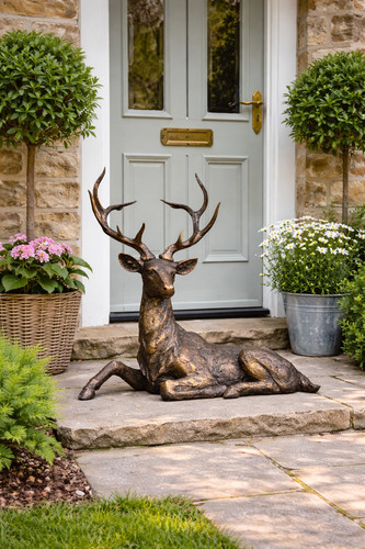 Large resin stag - resin,