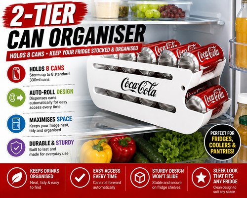 Tier fridge can organiser 8 - tier,