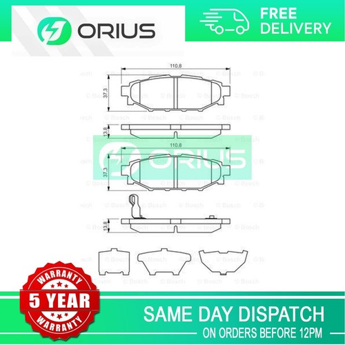 Brake pads set rear orius - set,