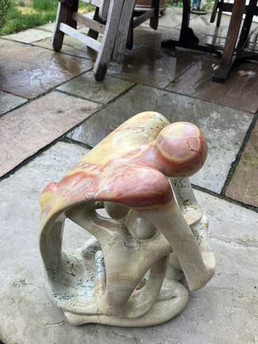 Pink marble sculpture - pink,