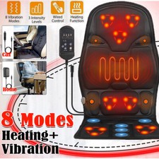 8 Modes Massage Seat Cushion with Heated Mat Pad Massager Chair for Home and Car