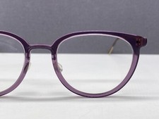 Lindberg Eyeglasses Women Round Purple Gold Panto Acetanium 1254 49 Lightweight