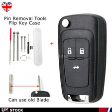 3 Button Flip Remote Key Fob Case For Vauxhall Opel Astra J GTC Insignia Cascade
