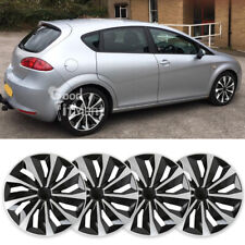 15 inch Wheel Hubcaps Trims Covers Rim Protectors Set of 4 Snap On For Seat Leon
