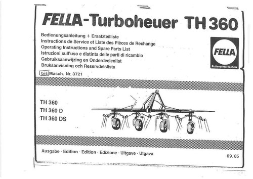 Fella hay tedder th360 - fella,