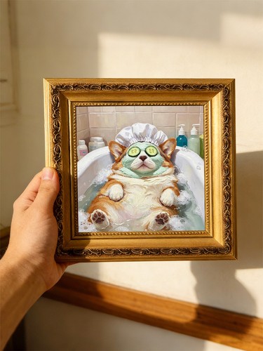Corgi enjoying spa - spa, bath