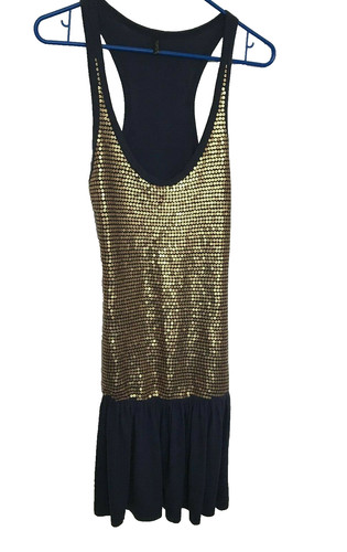Topshop gold sequin vest dress - topshop,