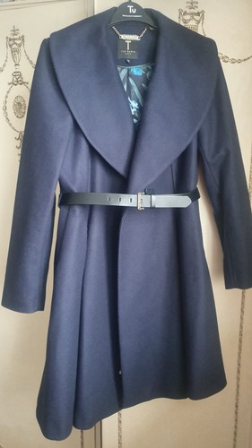 Ted baker women navy - wool, coat