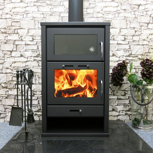 Wood burning stove back - w/,