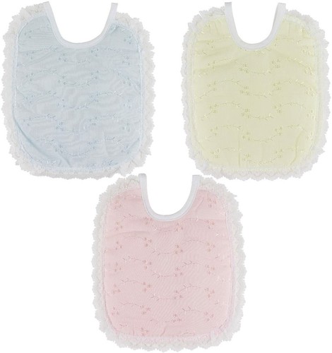 Baby christening bib - christening, broderie