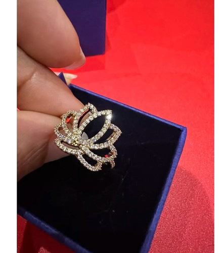 Swarovski gold tone lotus - swarovski,