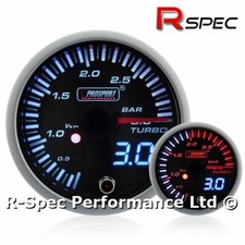 Prosport 52mm JDM Dual Display Turbo Diesel TDI Boost Gauge 3 Bar - Tdi Diesel