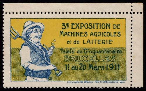 1911 belgium poster stamp - 1911,