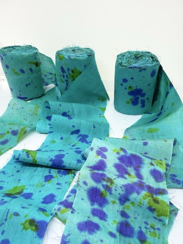 Sari silk ribbon fabric rolls - silk,