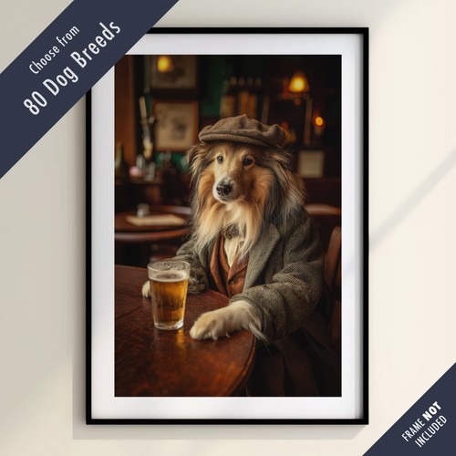 Funny dog drinking beer - drinking, the