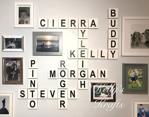 White large wooden letter - large,