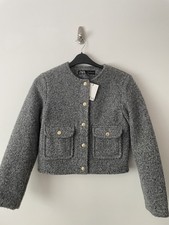 Zara Grey Curly Wool Textured