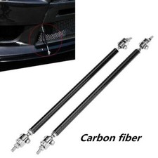 2pcs Universal Car Bumper Lip Splitter Carbon Rod Strut Tie Bar Support 150MM CF
