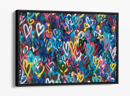 Banksy love wall float effect - banksy,