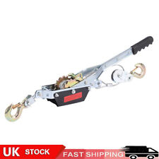 4 Ton Dual Gear Power Puller Heavy Duty 2 Hook Cable Puller Hand Winch Turfer