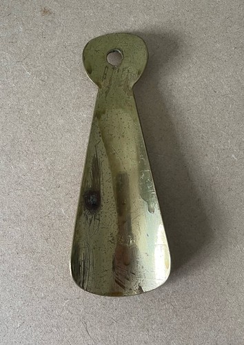 Vintage brass shoe horn - vintage,