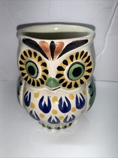 Figural Owl Coffee Mug Hand Painted GTO Mexico Folk Art Gonzalez  Anthropologie