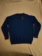 Men's Blue V-Neck  jumper Xl James Pringle 