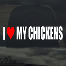 I Love Chickens Custom Vinyl Sticker Decal Eggs Hen Rooster Coop Farm