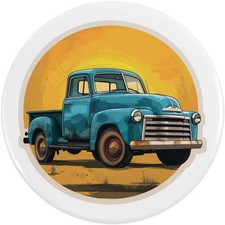 'Old Blue Vintage Truck ' Button Pin Badges (BB047167)