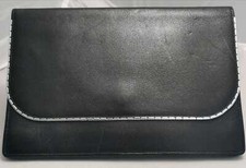 Genuine Asprey Vintage Leather Clutch Bag in Dark Navy Blue