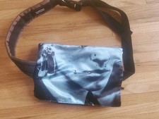 EASTPAK X RAF SIMONS PUNK BLUE SATIN BELT CROSSBODY BAG