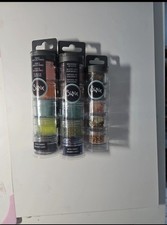 Sizzix Muted Coloured Embossing Powders and Glitter Stacks with Gold Stack.