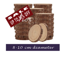 Wood Slices for Crafts Wood Coaster Plinth Round Wooden Crafting Discs 10cm
