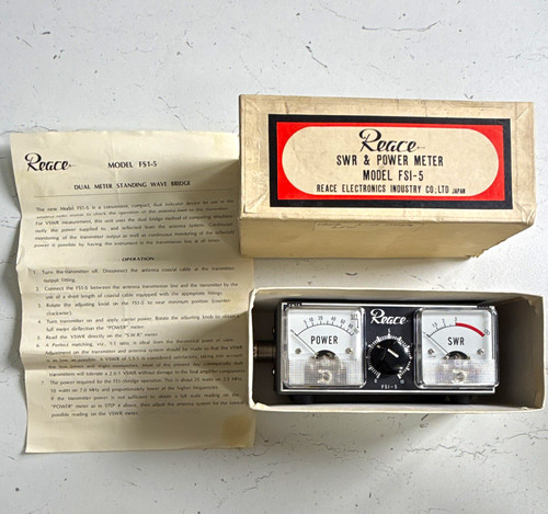 Reace swr power meter - meter, fs1-5