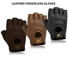 LEATHER FINGERLESS GLOVES