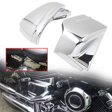 Pair Chrome Battery Side Cover For Yamaha V Star 650 DragStar 650 XVS650 XVS650A