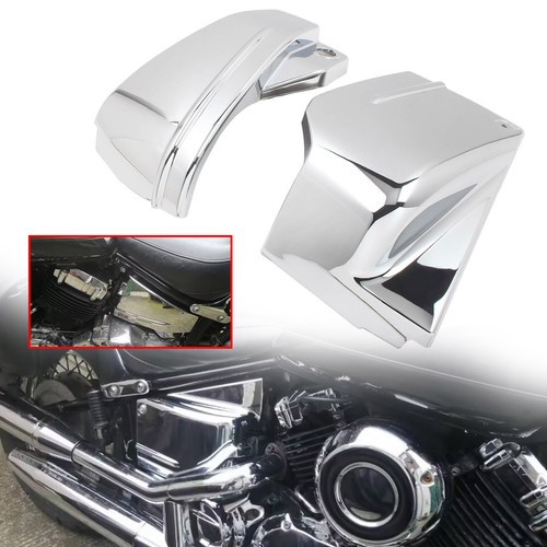 Pair chrome battery side cover - pair,
