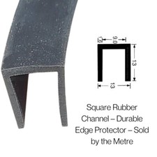 Rubber channel edging trim - u,
